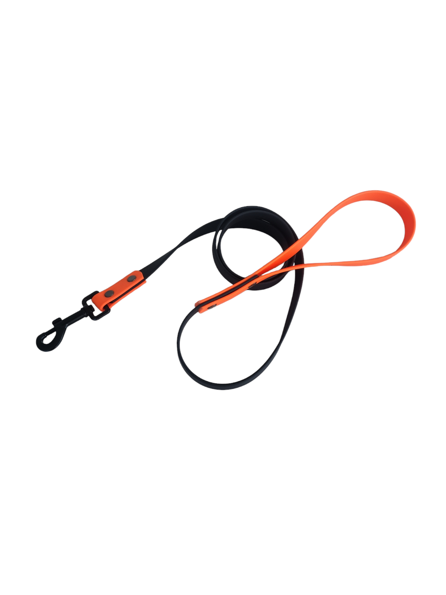 Bark Accent Leash - Black w/Orange Accent - Standard