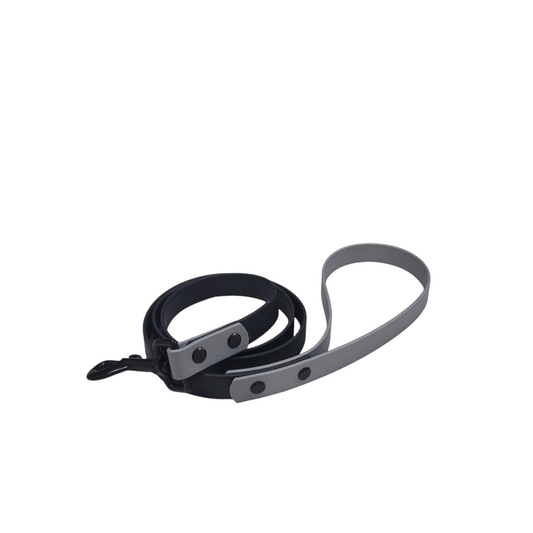 Bark Accent Leash - Black w/Silver Accent - Standard