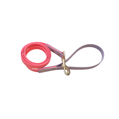 Bark Accent Leash - Pastel Pink w/Violet Accent - Standard